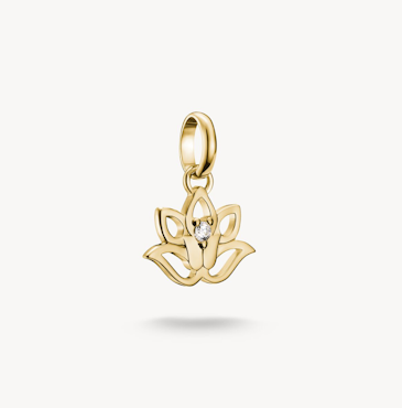 Thomas Sabo - LOTUSBLOMMA MED STEN CONNECT GULDPLÄTERAD