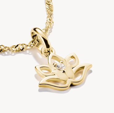 Thomas Sabo - LOTUSBLOMMA MED STEN CONNECT GULDPLÄTERAD