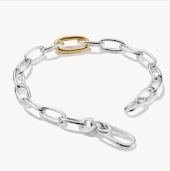 Thomas Sabo - ARMBAND BICOLOR MED EN CONNECT-LINK SILVER