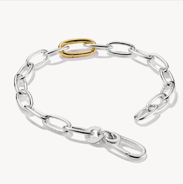 Thomas Sabo - ARMBAND BICOLOR MED EN CONNECT-LINK SILVER