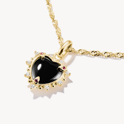 Thomas Sabo - VINTAGE-HJÄRTA SVART CONNECT GULDPLÄTERAD