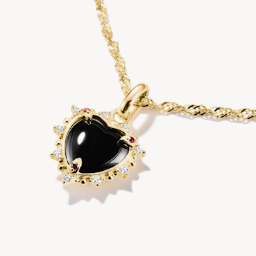 Thomas Sabo - VINTAGE-HJÄRTA SVART CONNECT GULDPLÄTERAD
