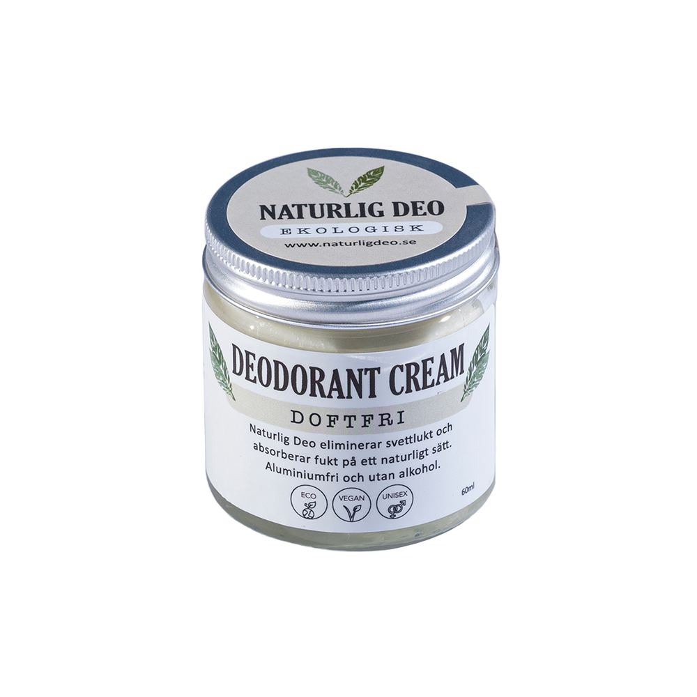 Naturlig Deo- Ekologisk deodorant cream Doftfri, 60ml