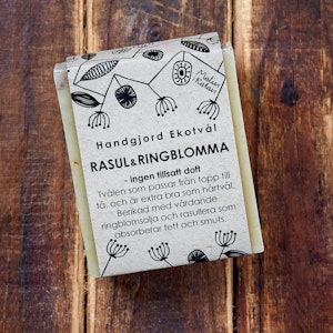 Ekologisk handgjord Tvål - Rasul & Ringblomma, Ingen tillsatt doft. Malin i Ratan