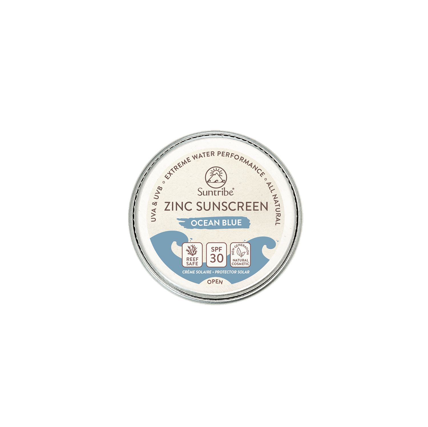 Zinc Sunscreen Mini Face & Sport SPF 30 - Ocean Blue, 15 g