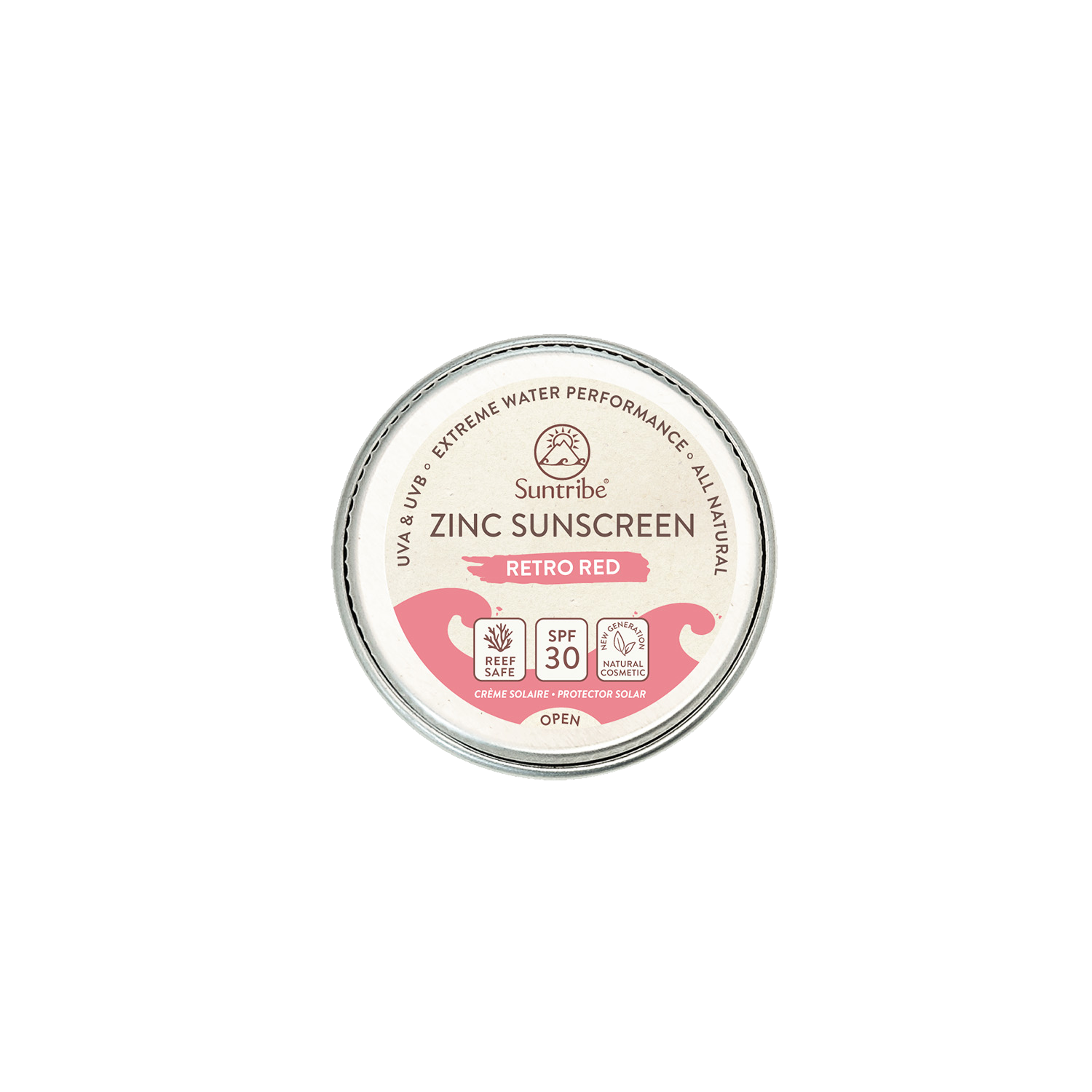 Zinc Sunscreen Mini Face & Sport SPF 30 - Retro Red, 15 g