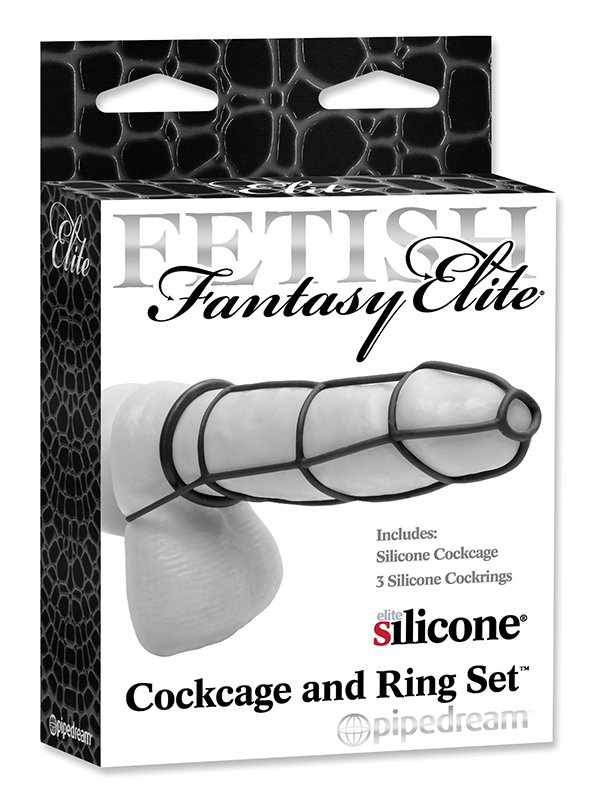 FF Elite Cockcage Ring Set Svart