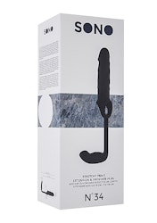 Stretchy Penis Exten and Plug - Black