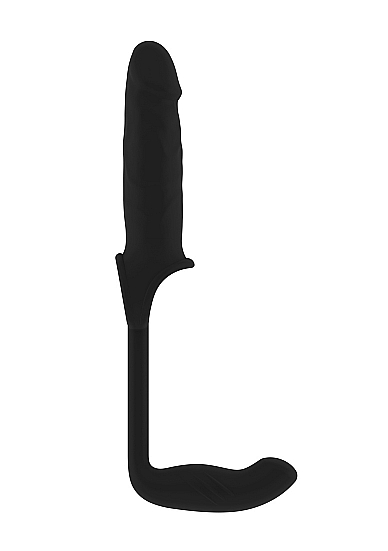 Stretchy Penis Exten and Plug - Black