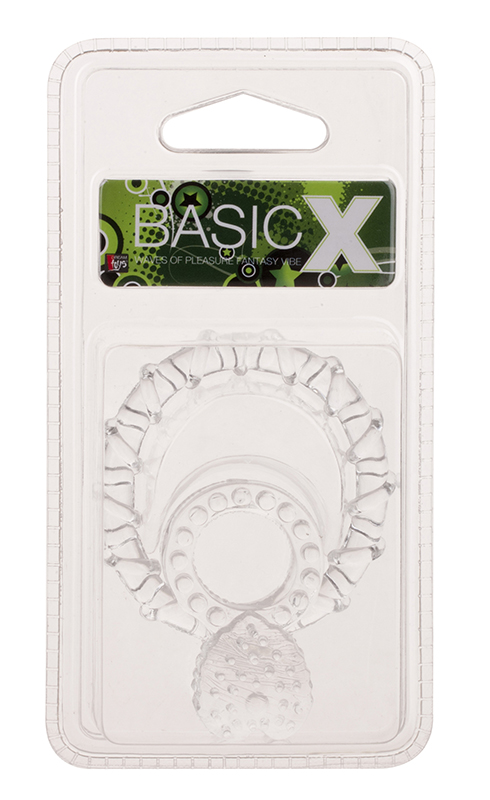 BasicX Double Cock-Ring Clear 1 Inch