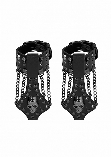 Ouch! Skulls and Bones - Handcuffs with Skulls and Chains