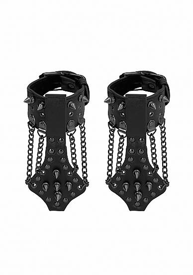 Ouch! Skulls and Bones - Handcuffs with Spikes and Chains