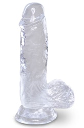 King Cock Clear /w Balls 4 Inch
