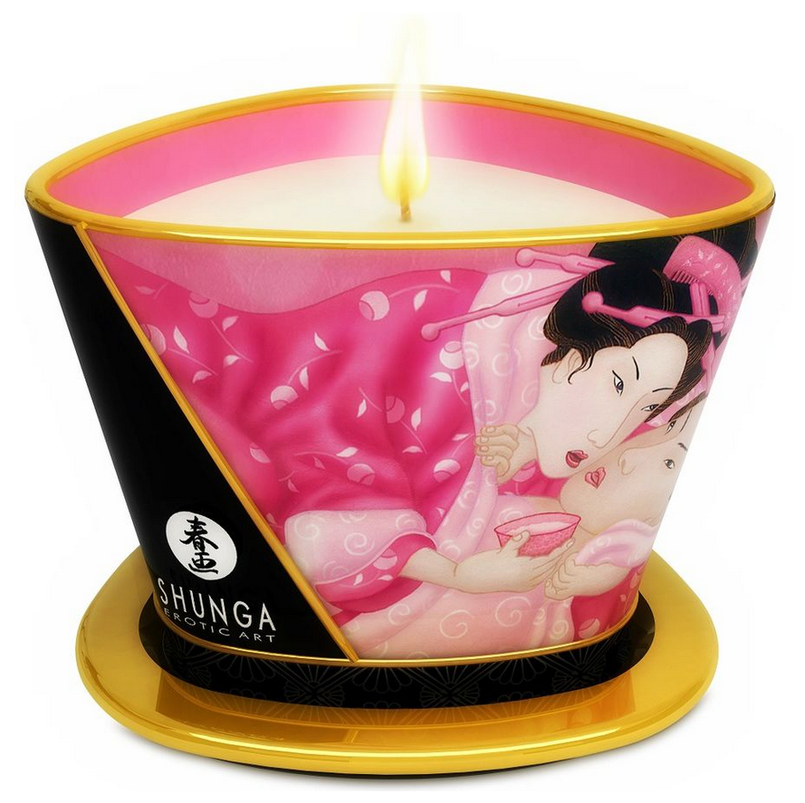 Shunga Massage Candle - Aphrodisia Rose Petal