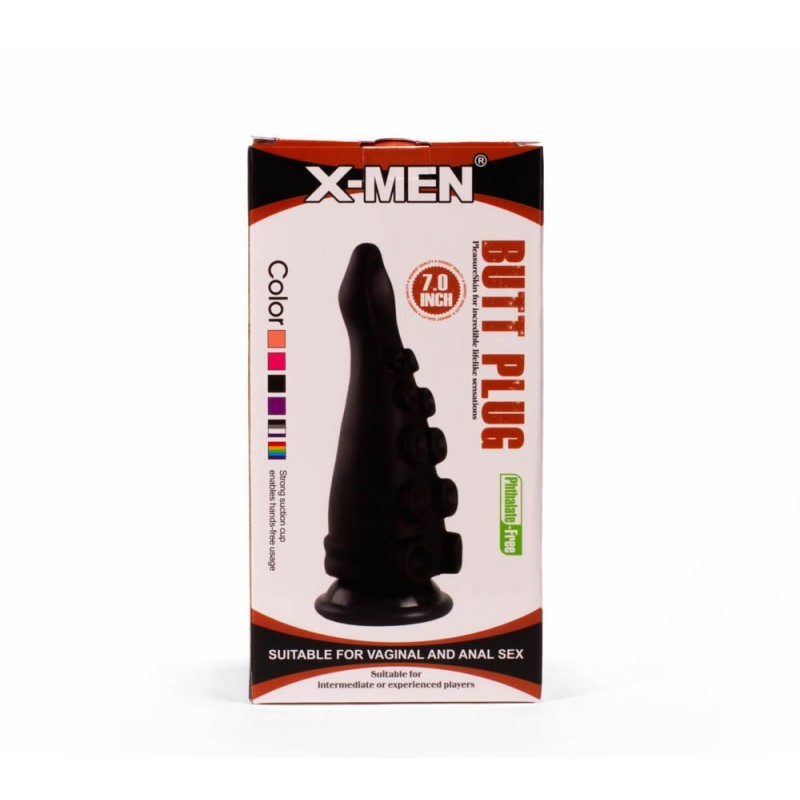X-MEN 7 Inch Butt Plug Black
