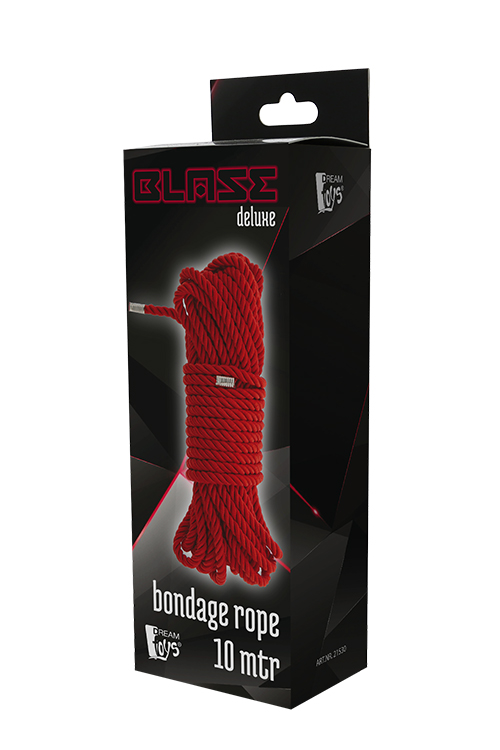 Blaze Deluxe Bondage Rope  10 m - Röd