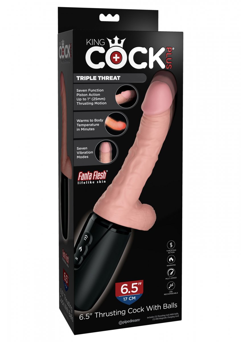 King Cock Thrusting Cock with Balls 6.5 Inch