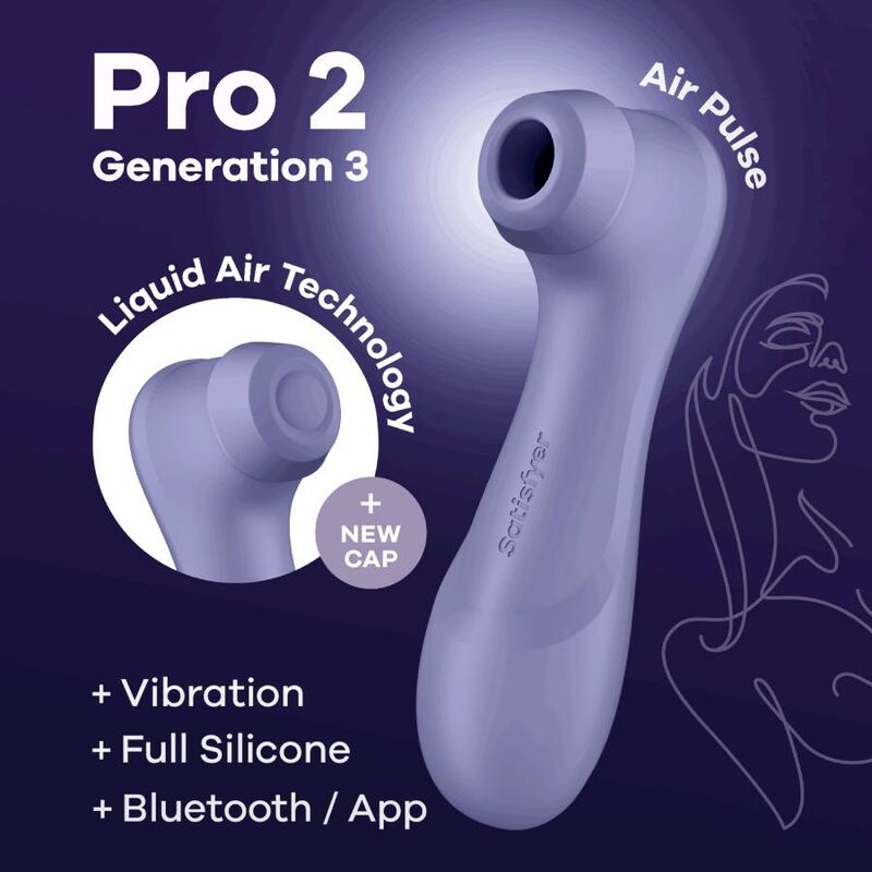 Satisfyer Pro 2 Generation 3 with Liquid Air lilac Bluetooth