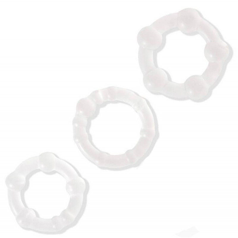 Power Plus Cockring 3 pack - Clear