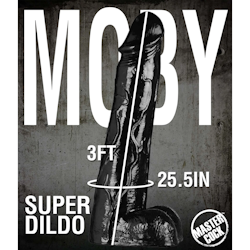 Moby Huge Long Dildo - Black