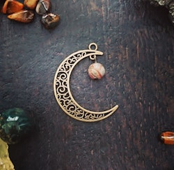 Moon Magic hänge med Maifanite och antikt bronsfärgad måne