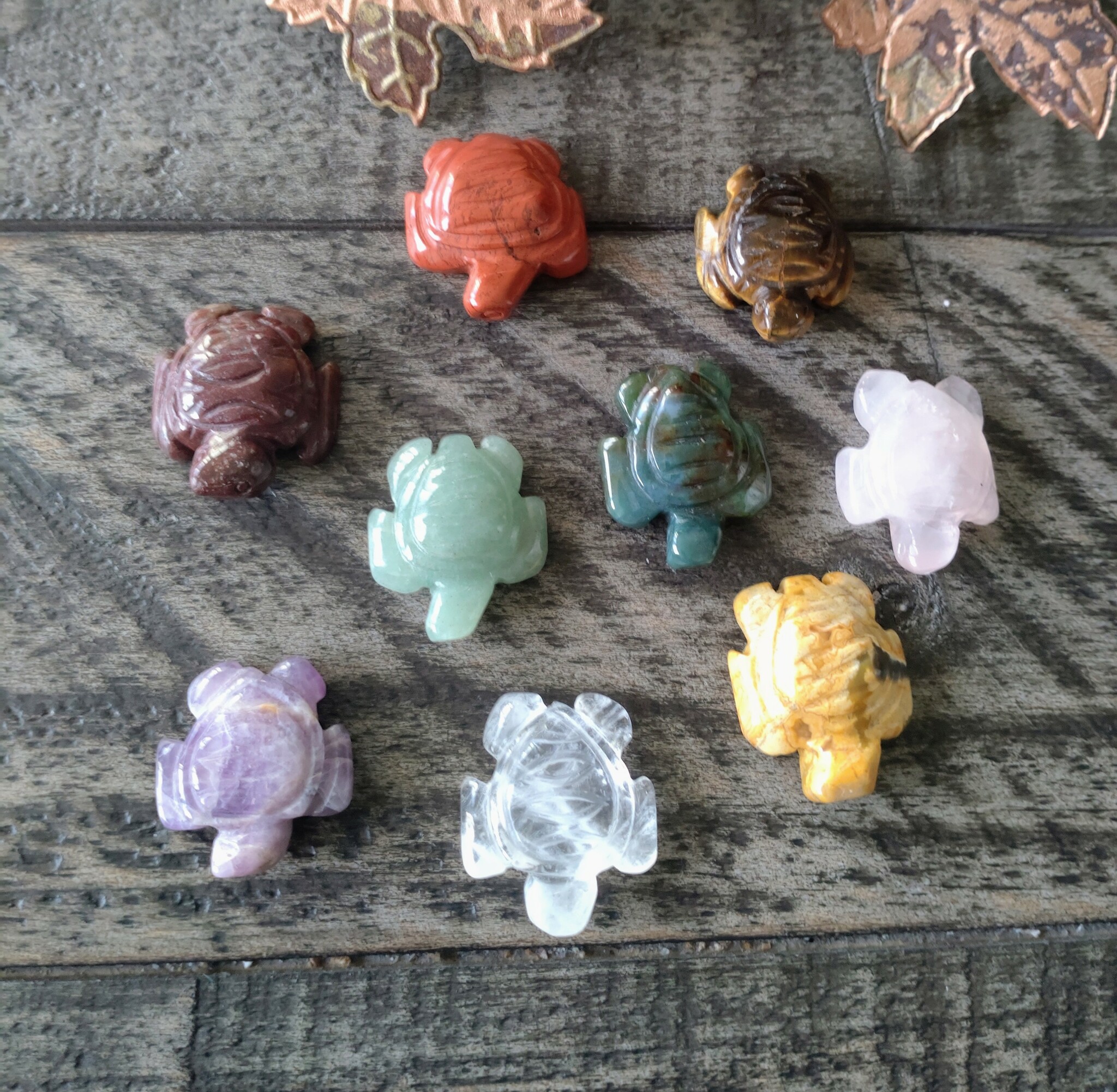 Vattensköldpaddor av olika kristaller 2.5 cm
