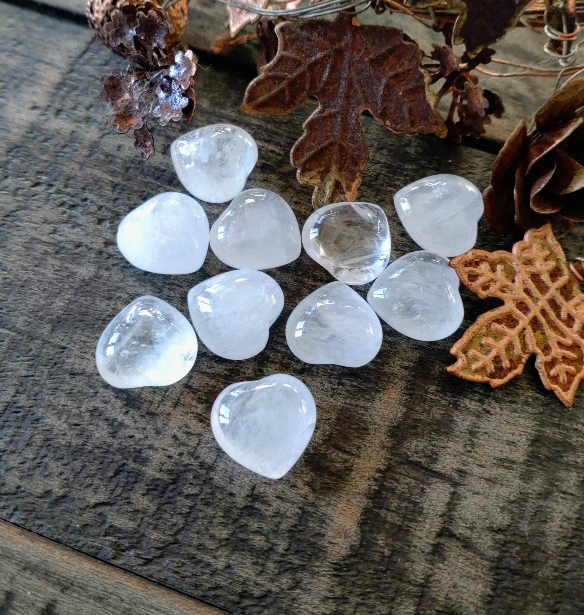 Minihjärta av olika kristaller 1.5 cm