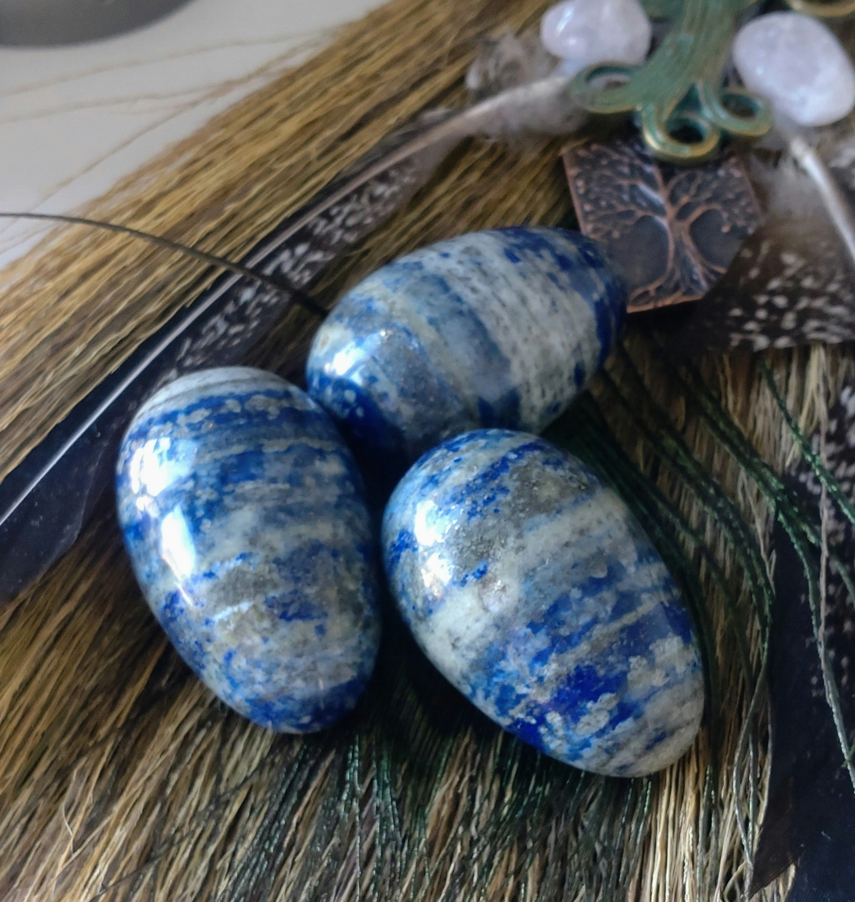 Ägg av Lapis Lazuli 40x25mm (inget hål)
