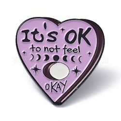 Pin "It's Ok to Not Feel Ok"  och ett hjärta
