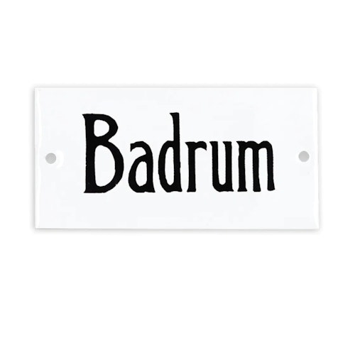 REA! Skylt 'Badrum'