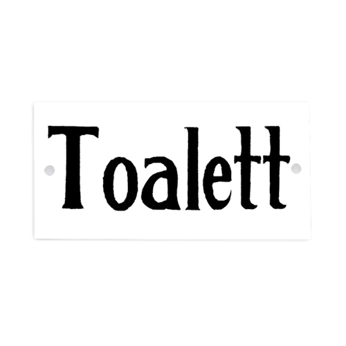 REA! Skylt 'Toalett'