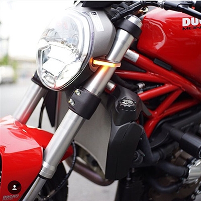 New Rage Cycles, LED-blinkers fram, Ducati Monster 1200R