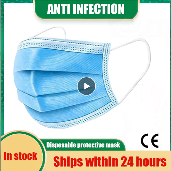 50 st Engångsskyddsmask  KN95-mask 3 lager Anti-bakteriell ansiktsskydd FFP2 FFP3 Anti Dust Mask
