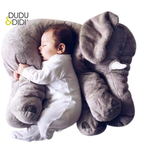 Stor Elefant Kramdjur Gosedjur XL Plush Elephant Doll Sova Kudde  Stuffed Baby - 60 cm