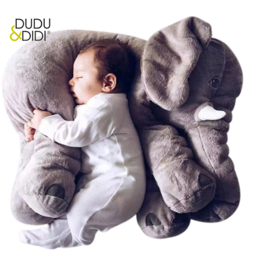 Stor Elefant Kramdjur Gosedjur XL Plush Elephant Doll Sova Kudde  Stuffed Baby - 60 cm