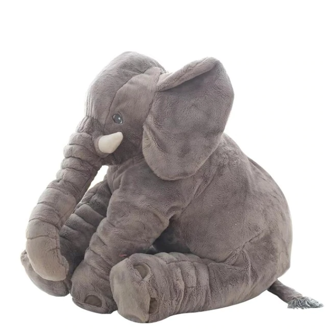 Stor Elefant Kramdjur Gosedjur XL Plush Elephant Doll Sova Kudde  Stuffed Baby - 60 cm