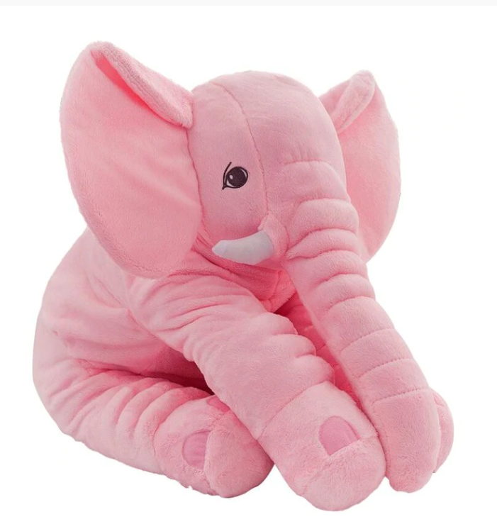 Stor Elefant Kramdjur Gosedjur XL Plush Elephant Doll Sova Kudde  Stuffed Baby - 60 cm