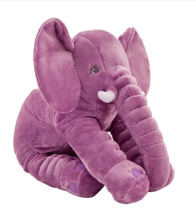 Stor Elefant Kramdjur Gosedjur XL Plush Elephant Doll Sova Kudde  Stuffed Baby - 60 cm