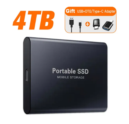 SSD 4TB USB/Typ-C-gränssnitt med hög kapacitet Mobile Mini hårddisk Extern hårddisk För datorer/smarttelefoner