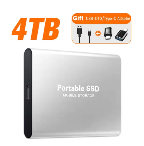 SSD 4TB USB/Typ-C-gränssnitt med hög kapacitet Mobile Mini hårddisk Extern hårddisk För datorer/smarttelefoner