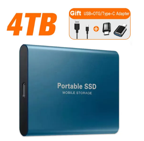 SSD 4TB USB/Typ-C-gränssnitt med hög kapacitet Mobile Mini hårddisk Extern hårddisk För datorer/smarttelefoner