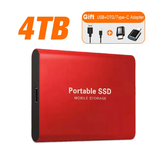SSD 4TB USB/Typ-C-gränssnitt med hög kapacitet Mobile Mini hårddisk Extern hårddisk För datorer/smarttelefoner