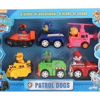 6 st Paw Patrol Deluxe Set Leksak Figurer