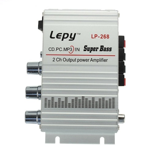 Lepai Lepy LP-268 2 CH Mini Hi-Fi Stereo Amplifier Amp Radio Stereoförstärkare