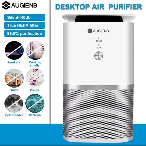 AUGIENB 4 i 1 Jonisator Air Purifier Luftrenare HEPA Aktiv Kolfilter