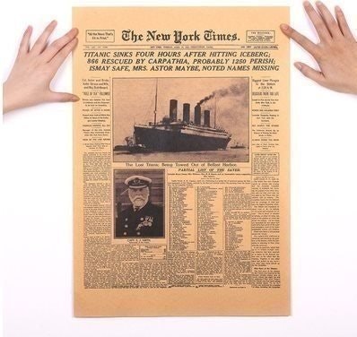 Titanic New York Times bild poster vintage affisch wallpaper tapet