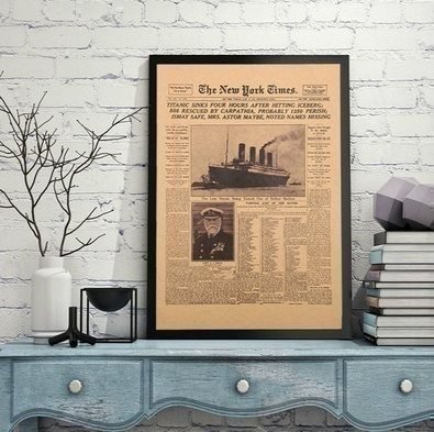 Titanic New York Times bild poster vintage affisch wallpaper tapet