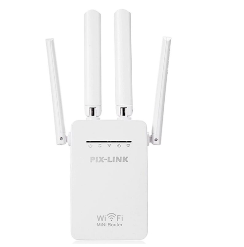Pix-Link 2.4GHz WiFi 300Mbps Trådlös Router Förstärkare Förläggning Booster Extender Home Network 802.11N RJ45 2 Ports Long Distance