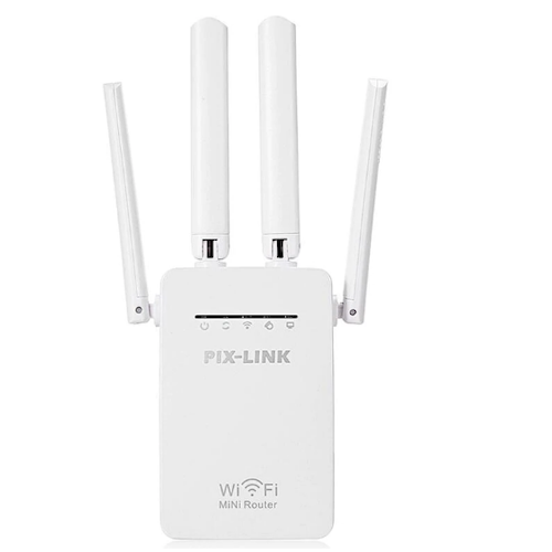 Pix-Link 2.4GHz WiFi 300Mbps Trådlös Router Förstärkare Förläggning Booster Extender Home Network 802.11N RJ45 2 Ports Long Distance