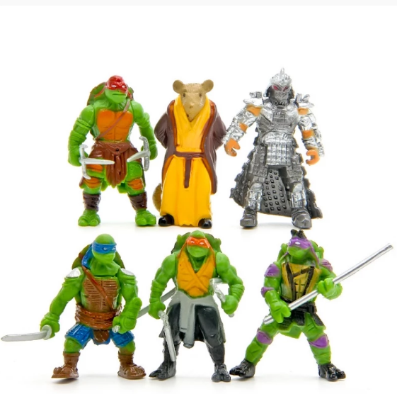 6 st TMNT Ninja Turtles figurer